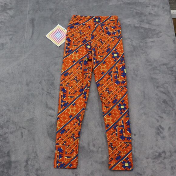 LulaRoe Pants Girls S Multicolor High Waist Pull On Set of 3 Leggings - Picture 9 of 16